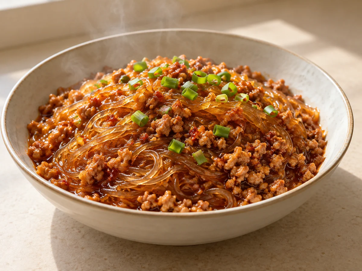 Minced pork and glass noodles