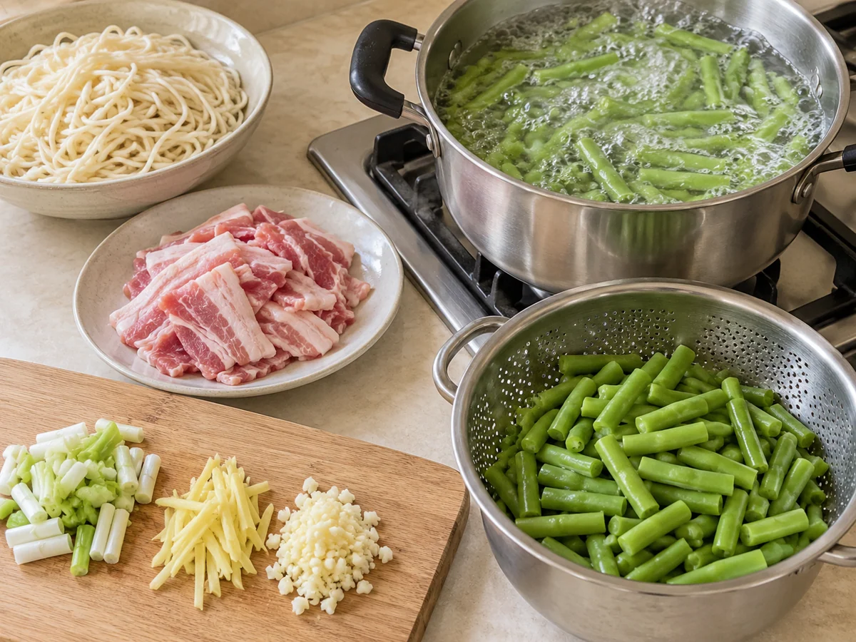 Prepare and preboil the beans