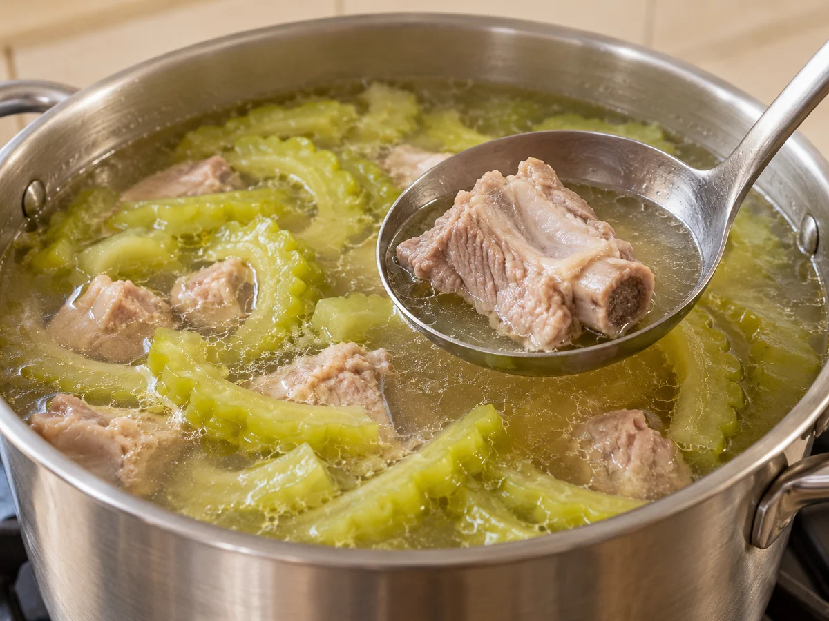 Simmer until the ribs are tender