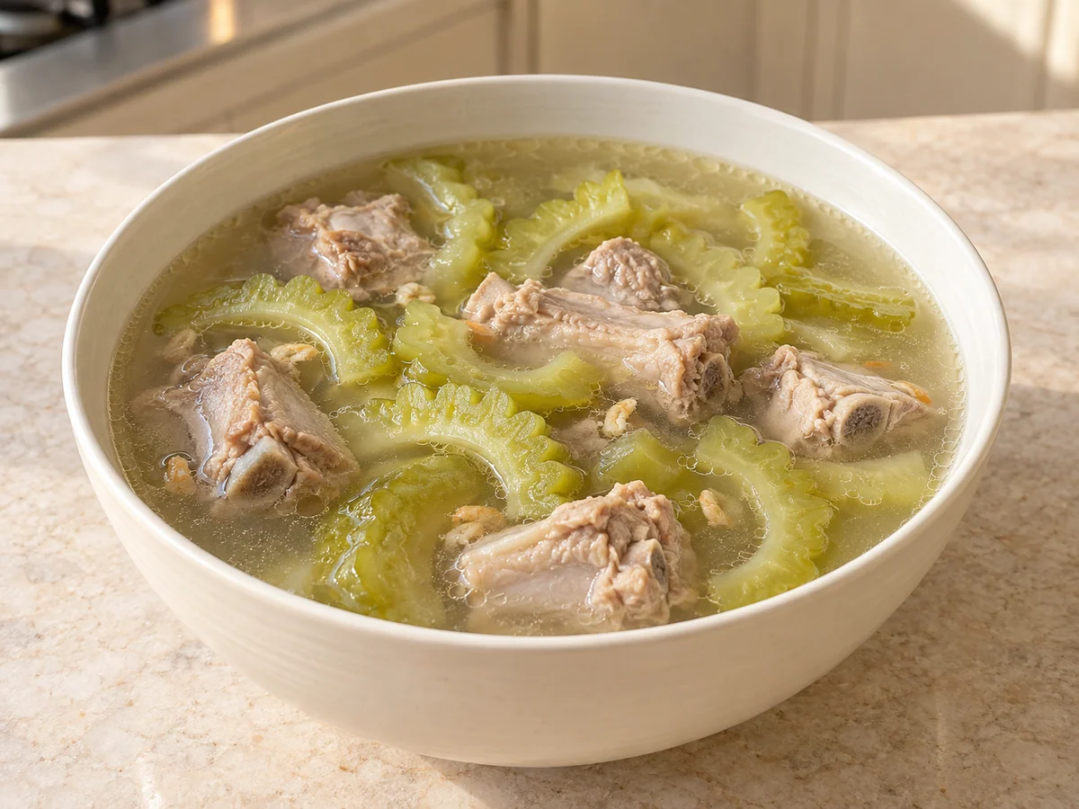 Bitter melon and pork rib soup