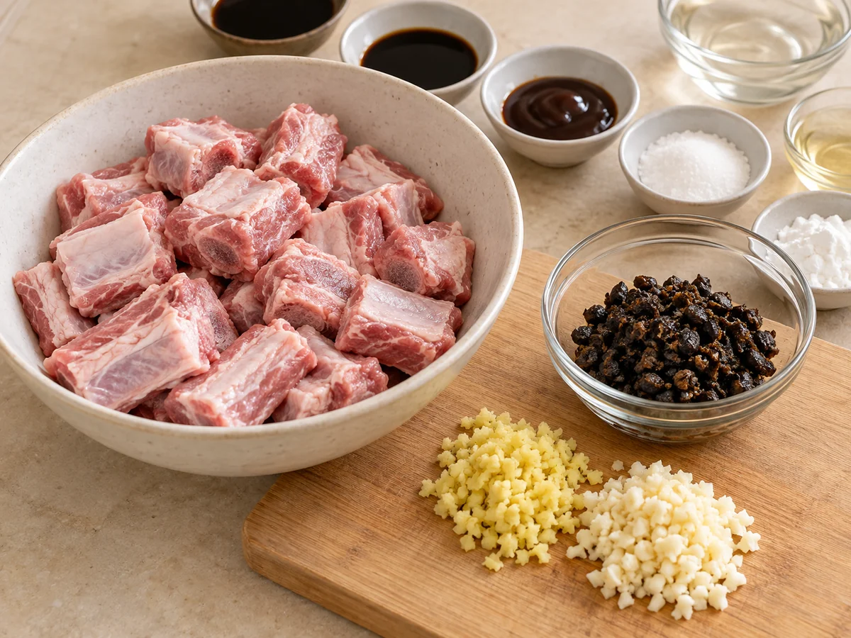 Prepare ribs and fermented beans