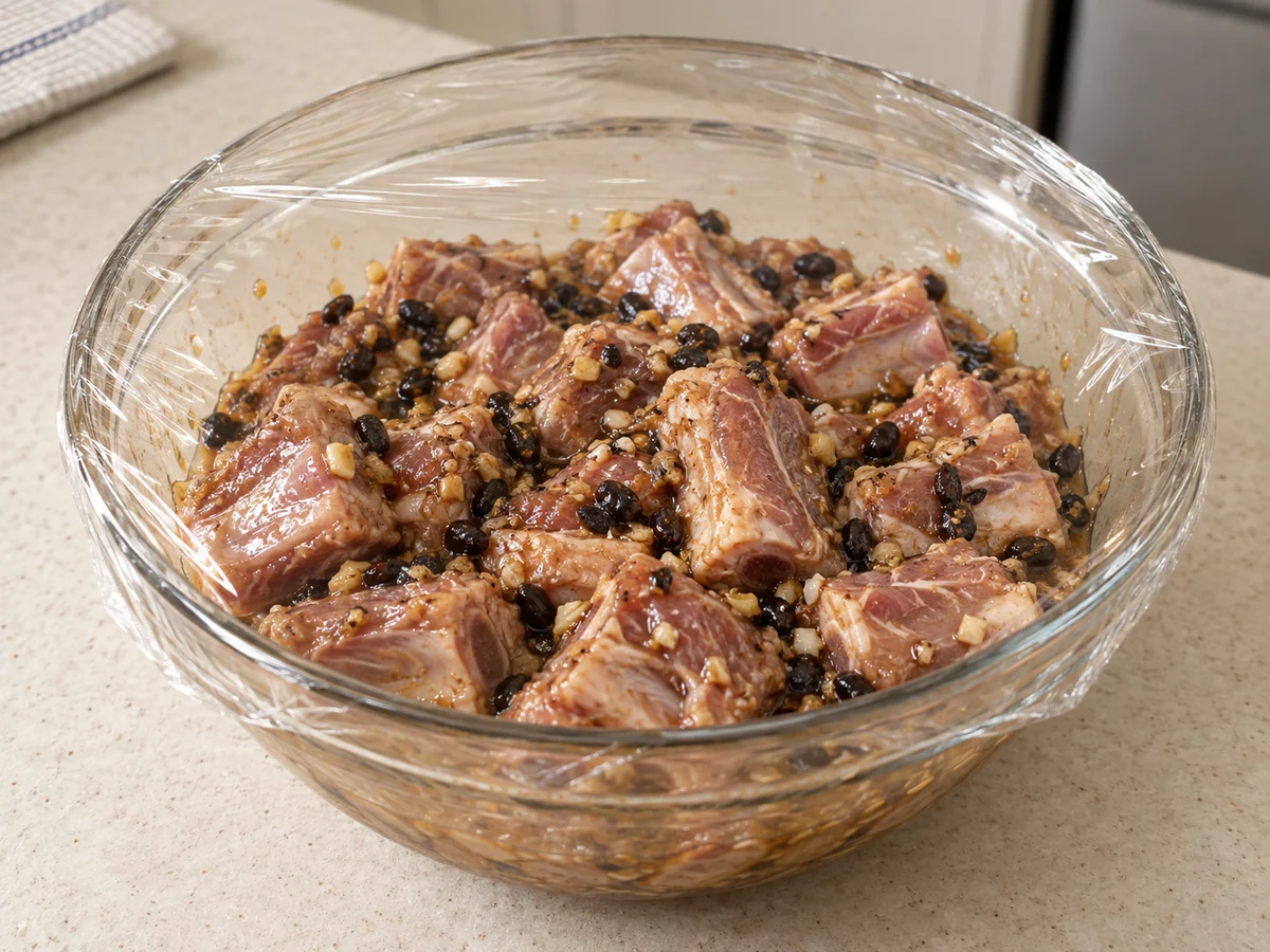 Marinate the ribs chilled