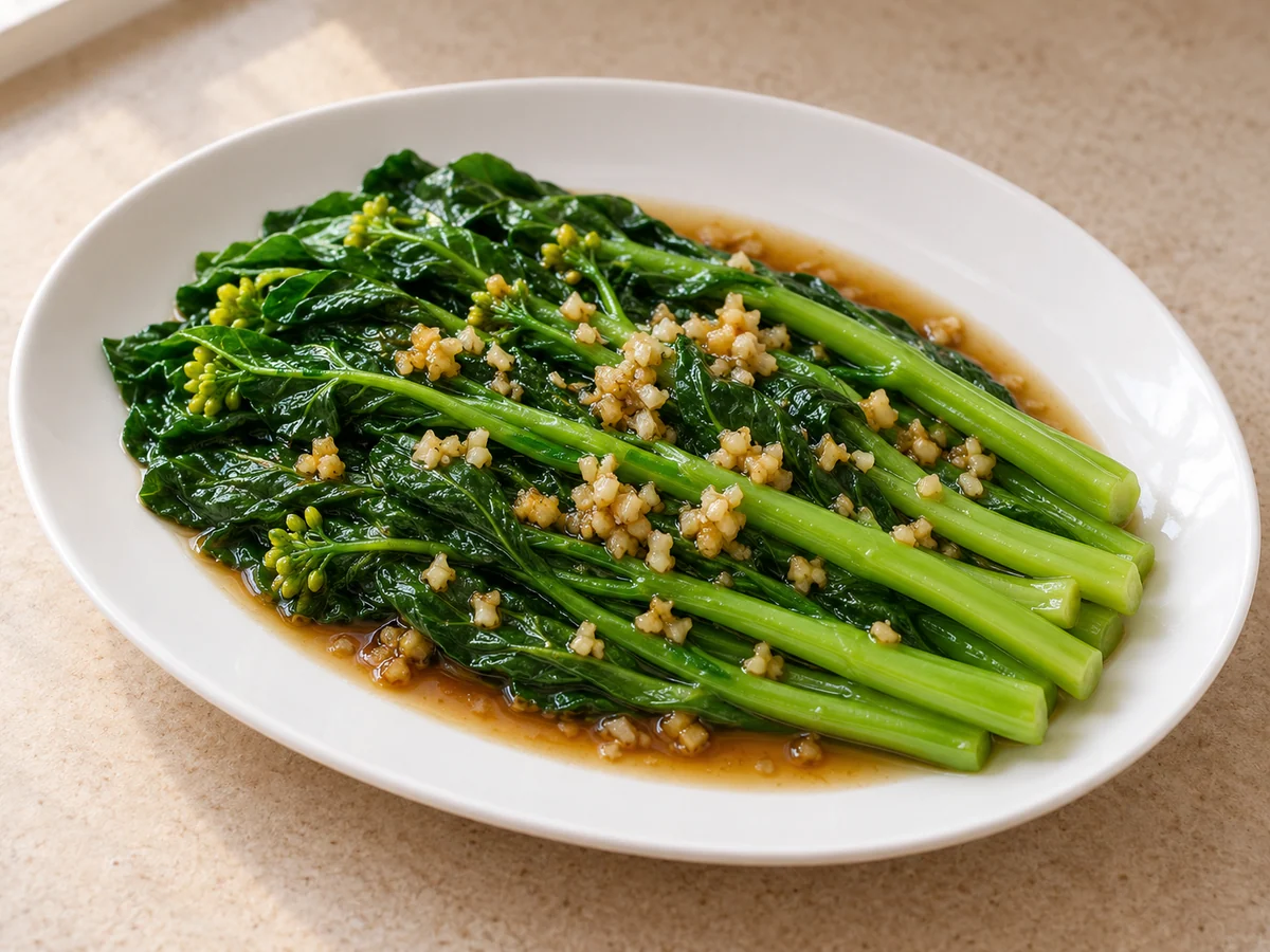 Blanched choy sum