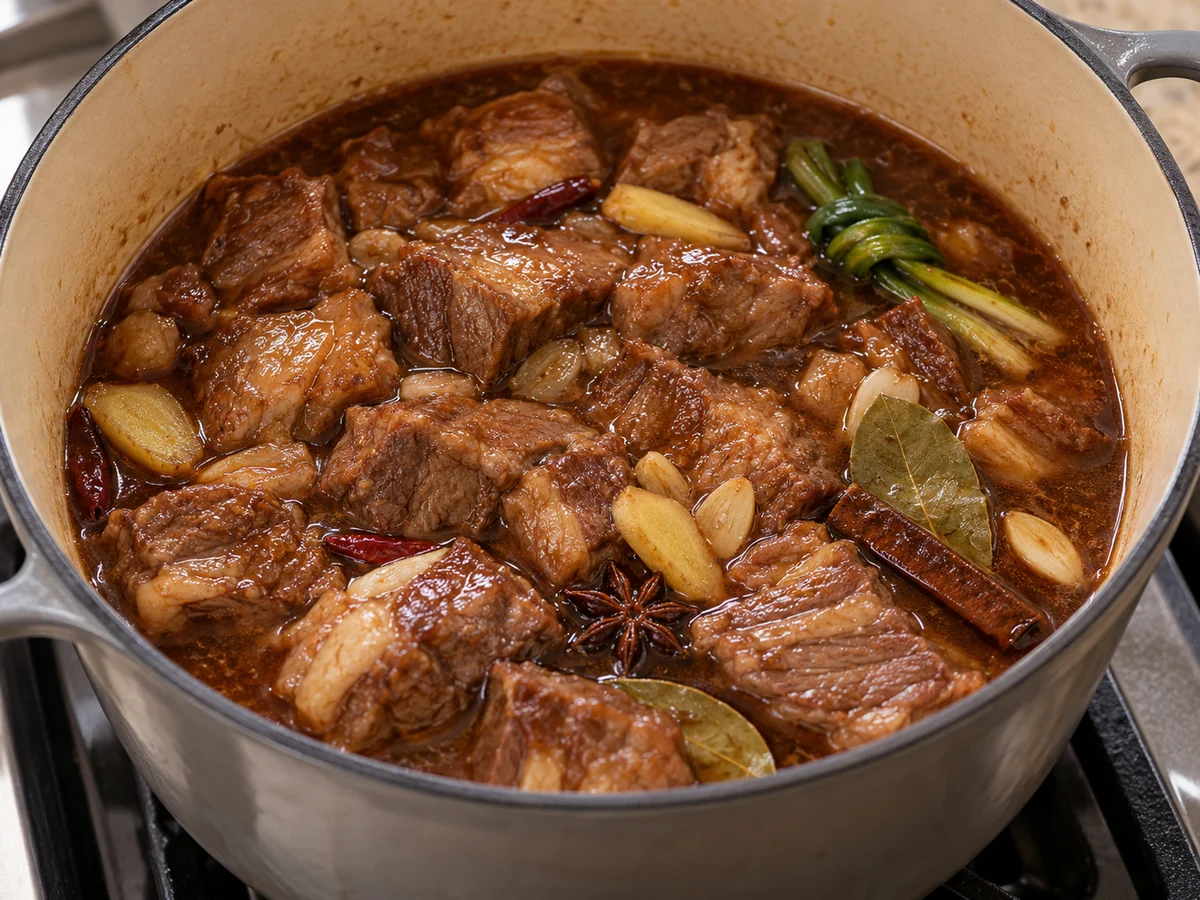 Sauté beef and sauce
