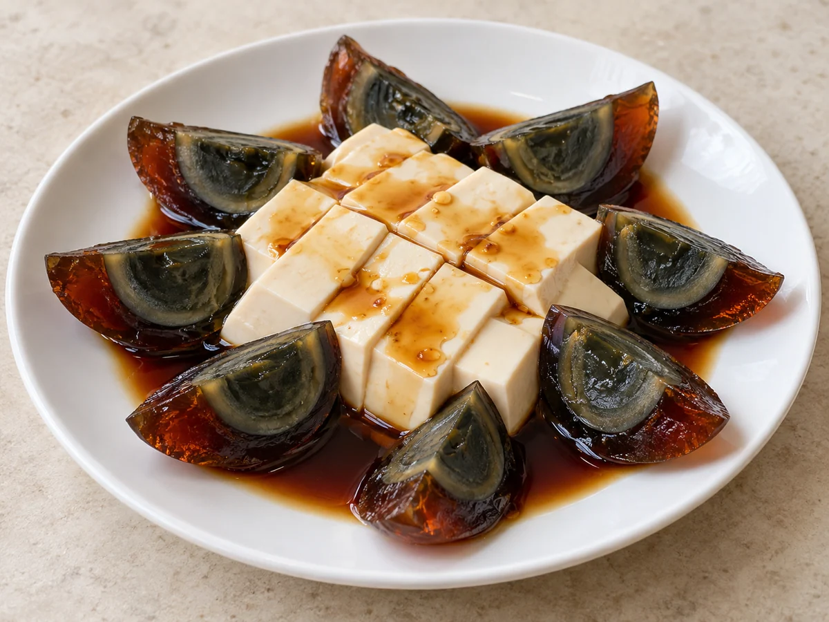 Century egg and tofu