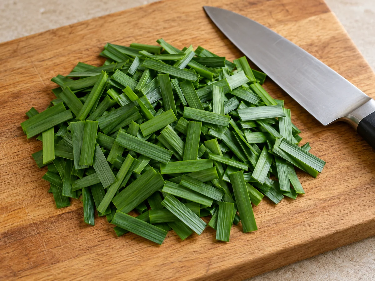 Wash and cut the chives