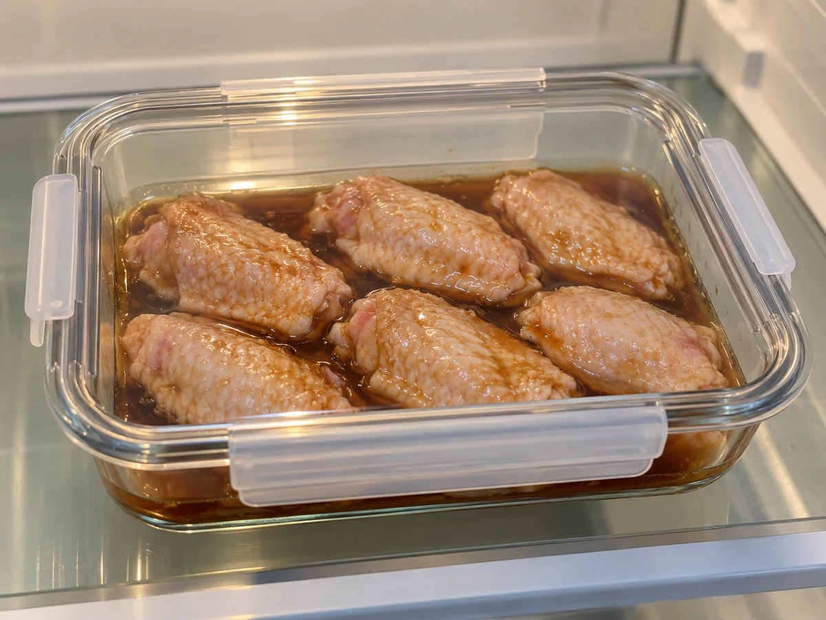 Prepare and marinate the raw wings