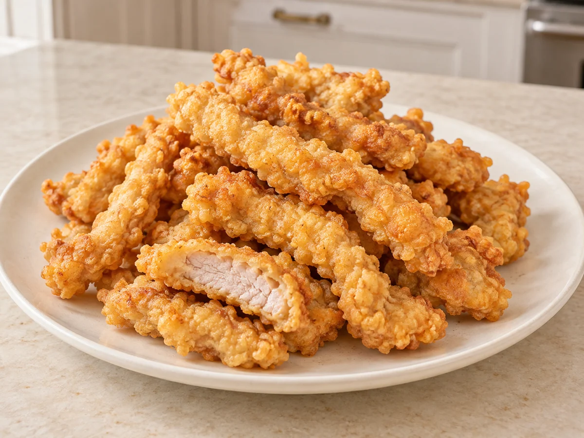 Crispy pork strips