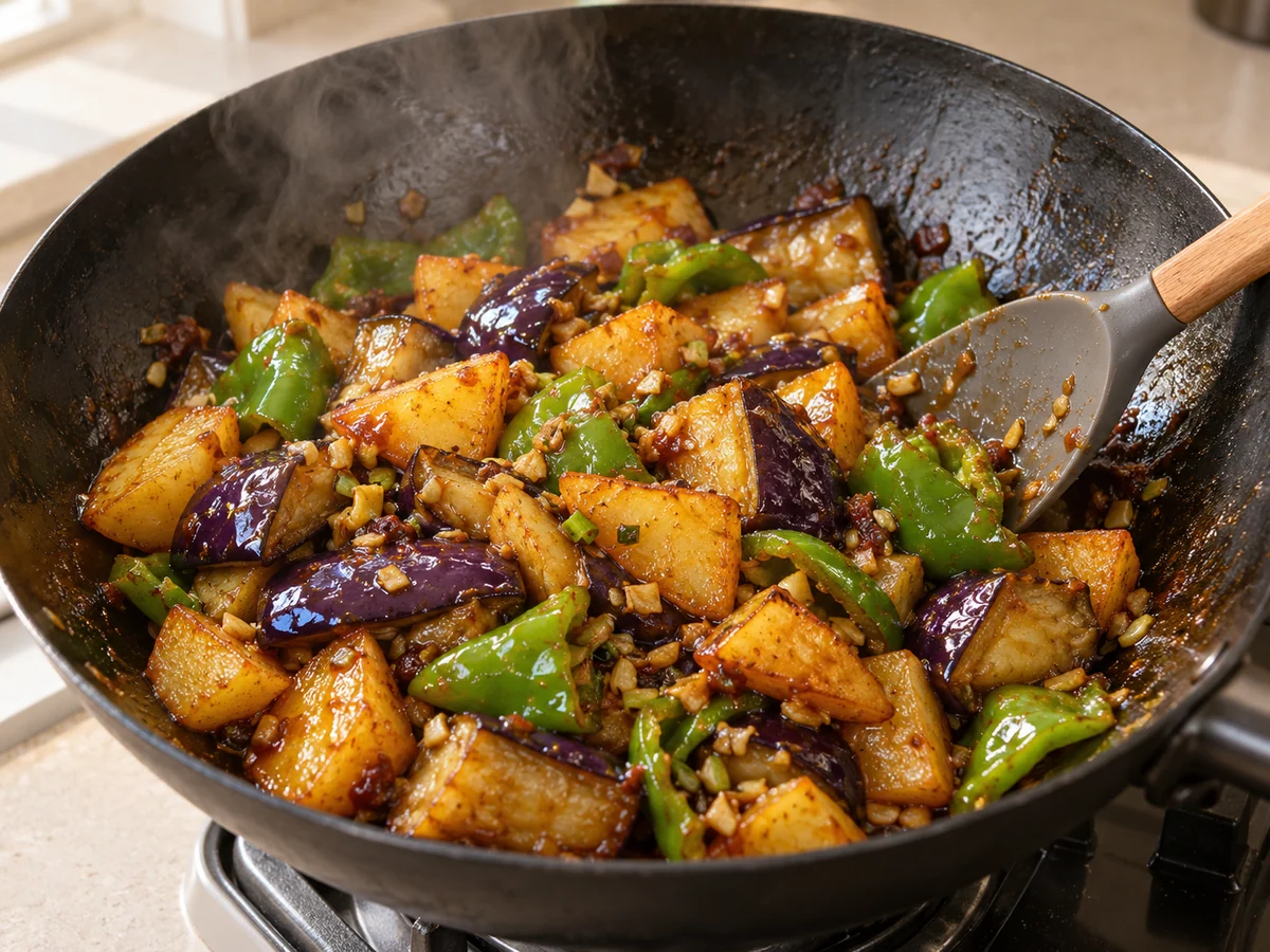 Coat the vegetables