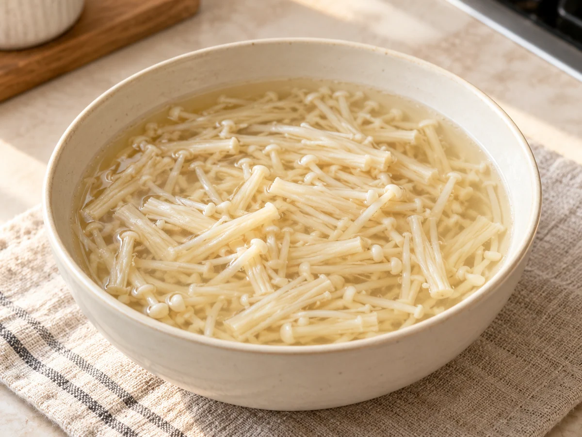 Enoki mushroom soup