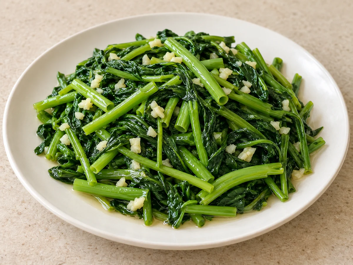 Garlic water spinach