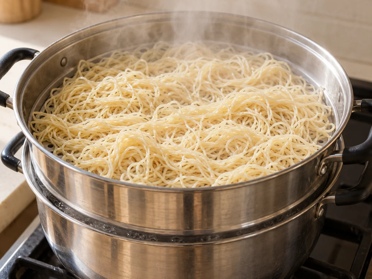 Steam noodles the first time