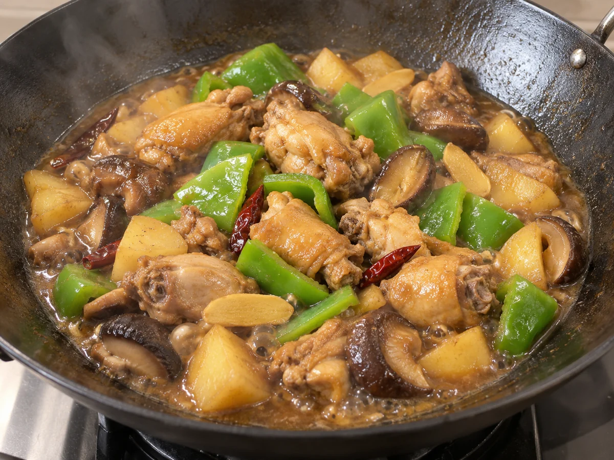 Add green pepper and adjust seasoning