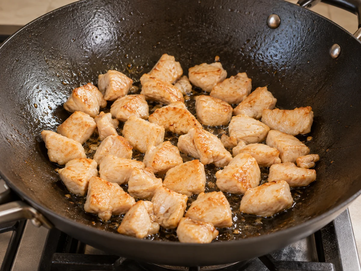 Sear and turn the chicken