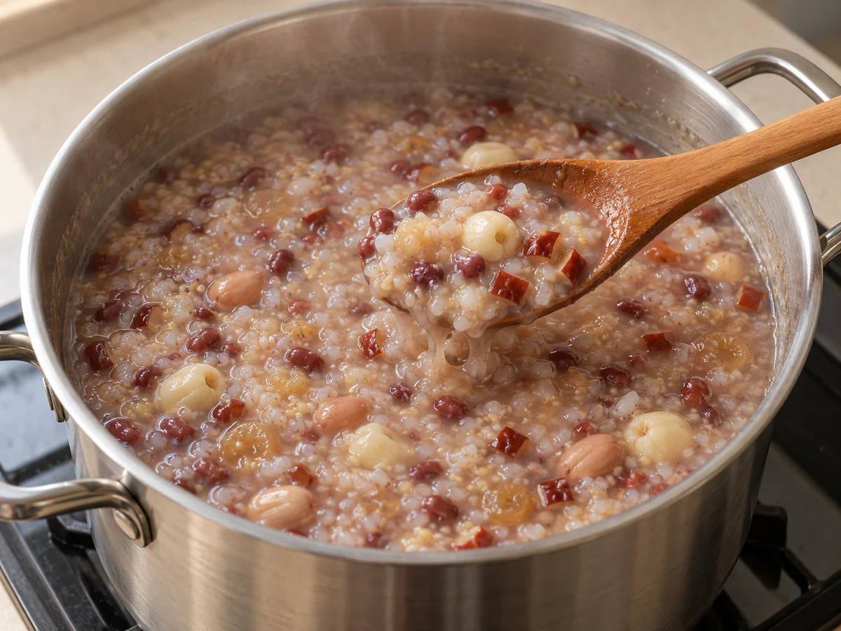 Add fruit and finish cooking