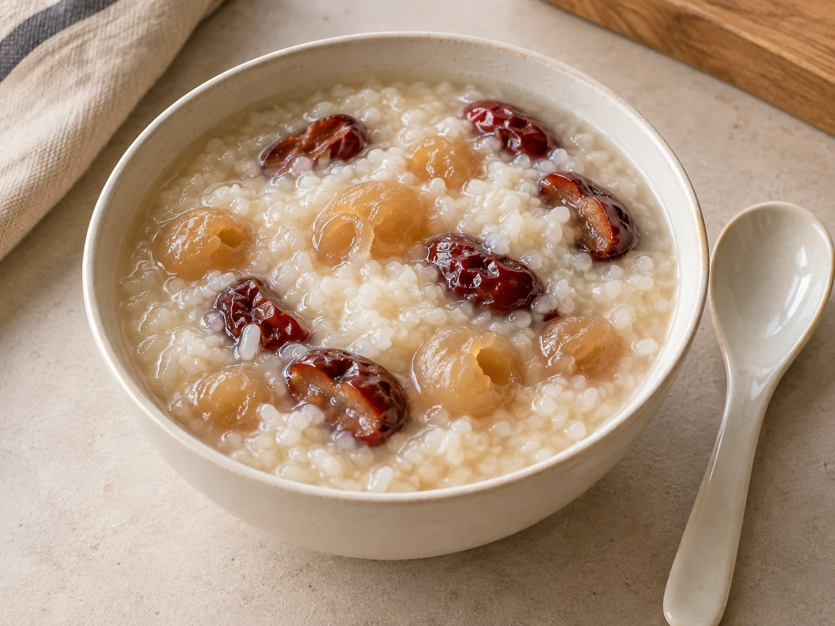 Longan and red date congee