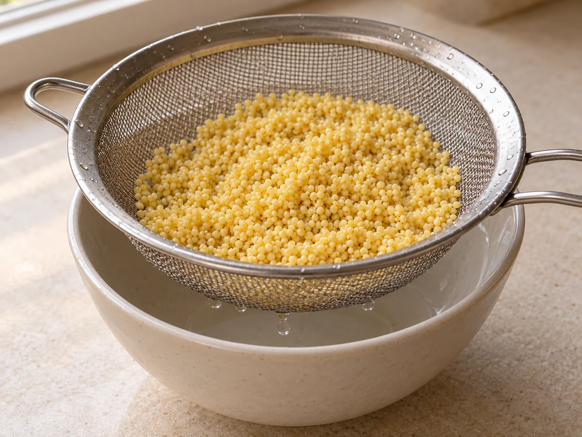 Rinse the millet