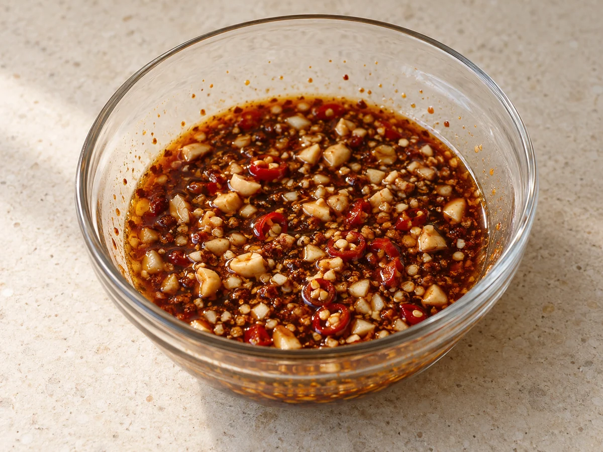Prepare the tangy dressing