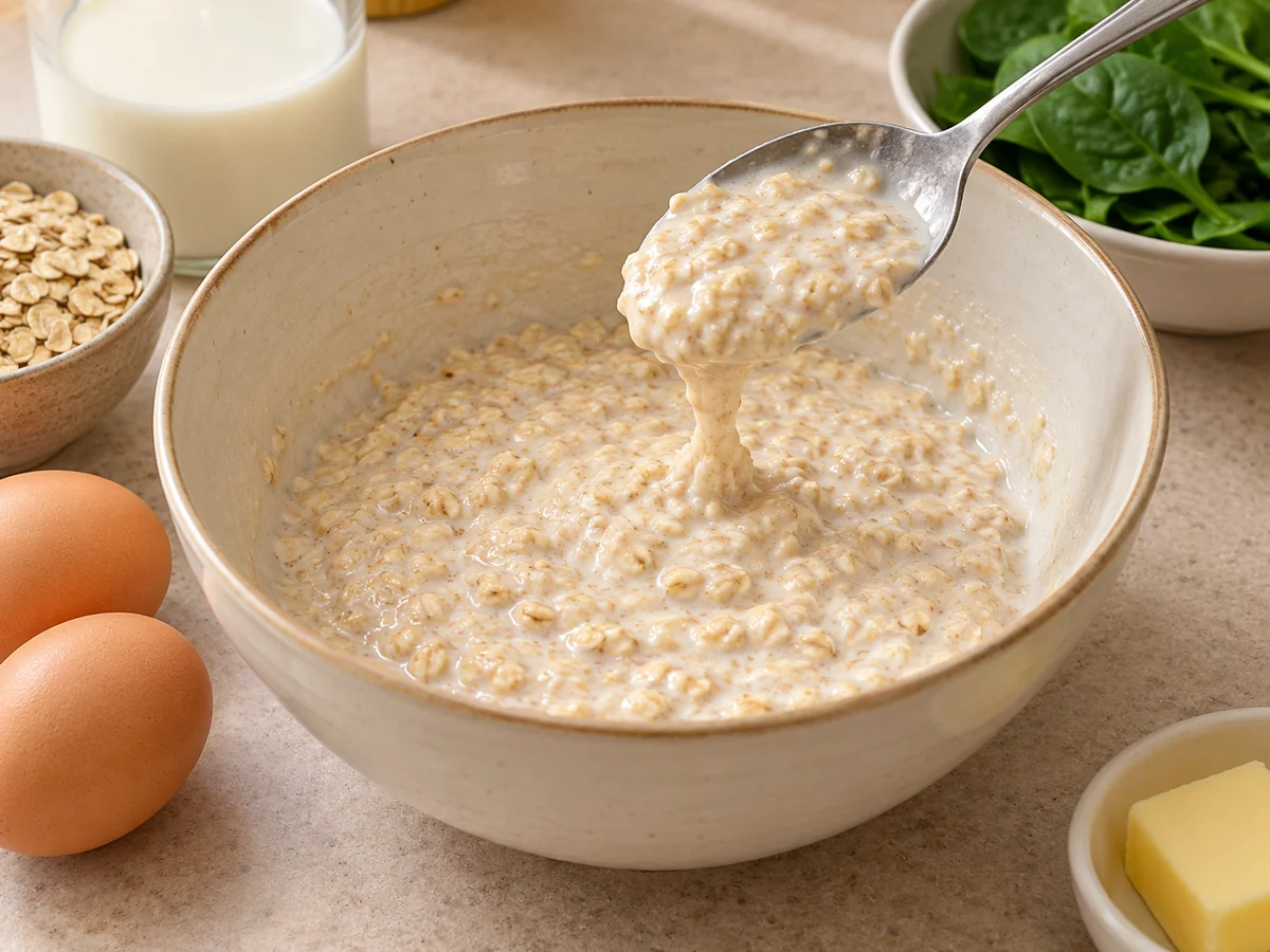 Combine oats and milk