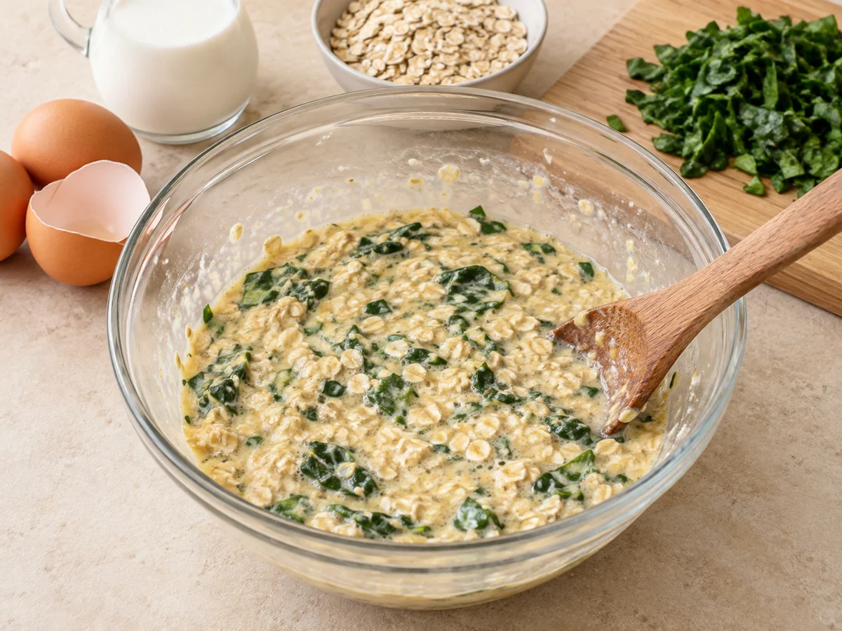 Add eggs and optional spinach