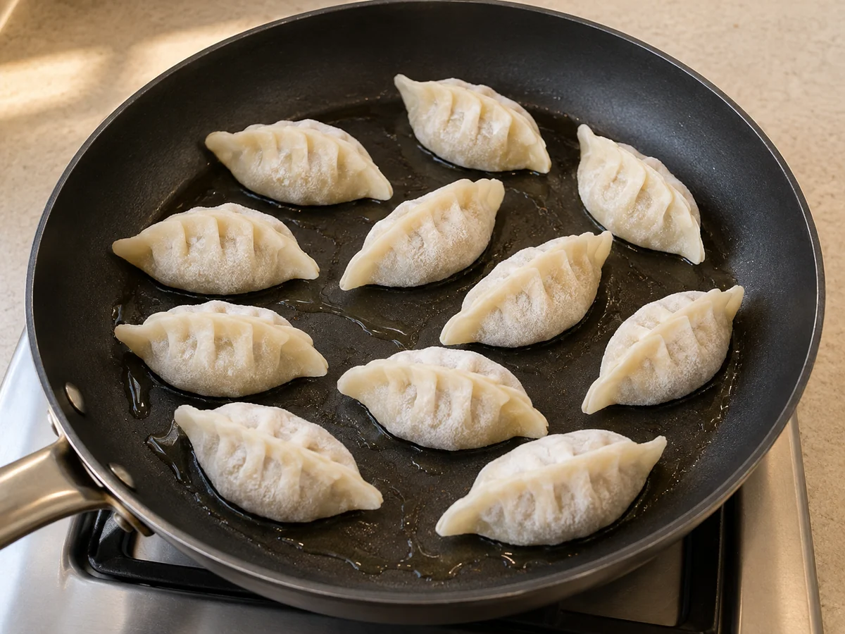 Check and arrange the dumplings