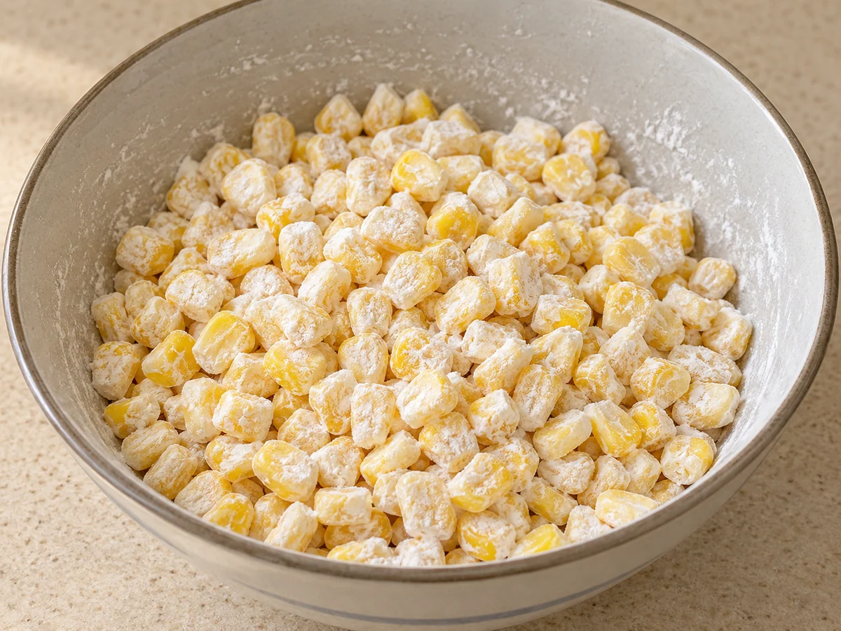 Coat lightly with starch