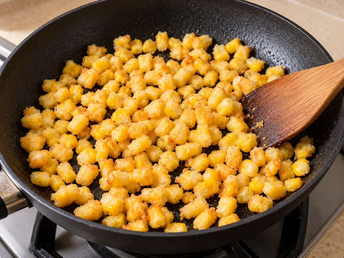Turn gently until crisp