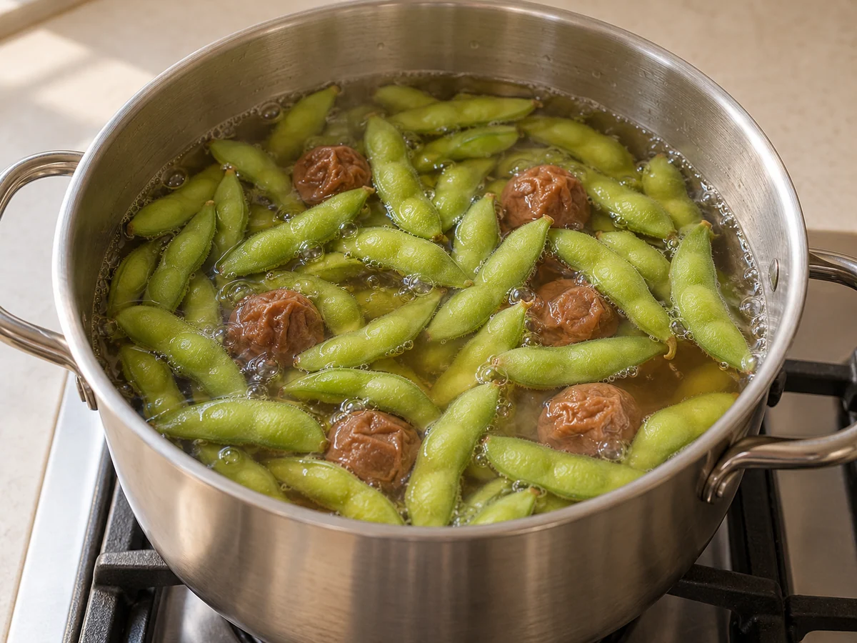 Set up the cooking pot