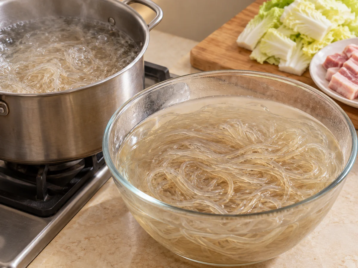 Start the noodles