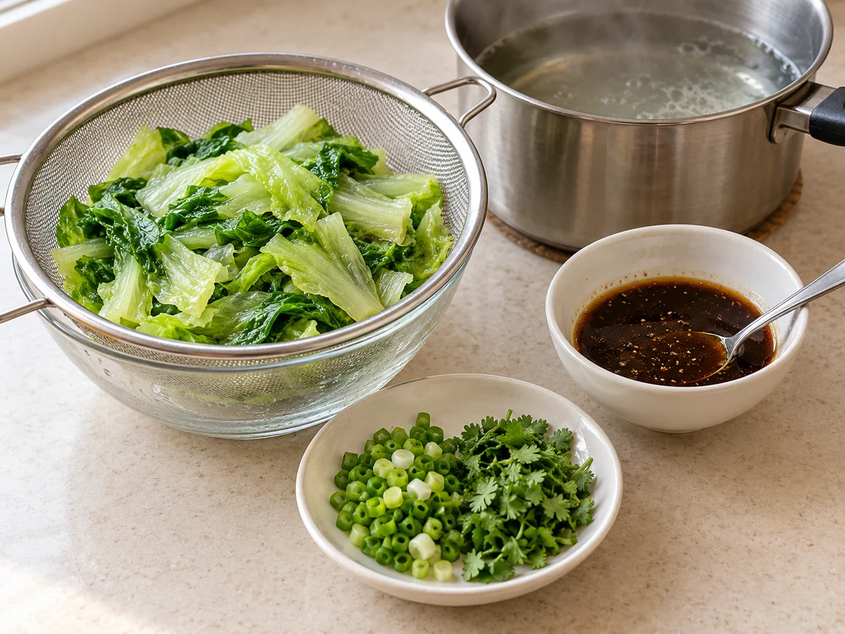 准备配菜调味