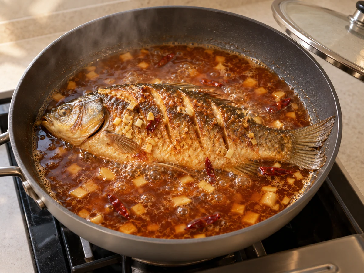Add sauce and simmer