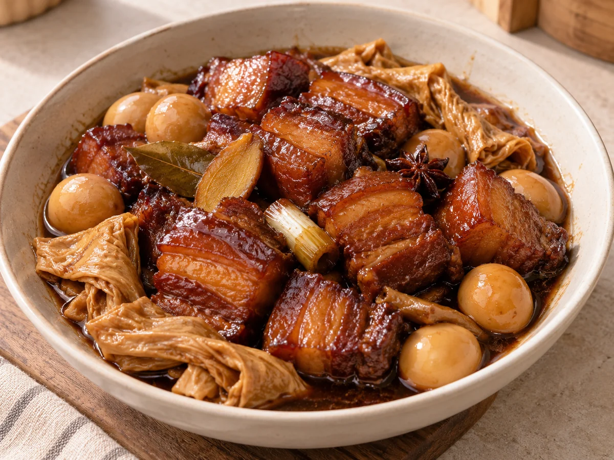Red-braised pork belly