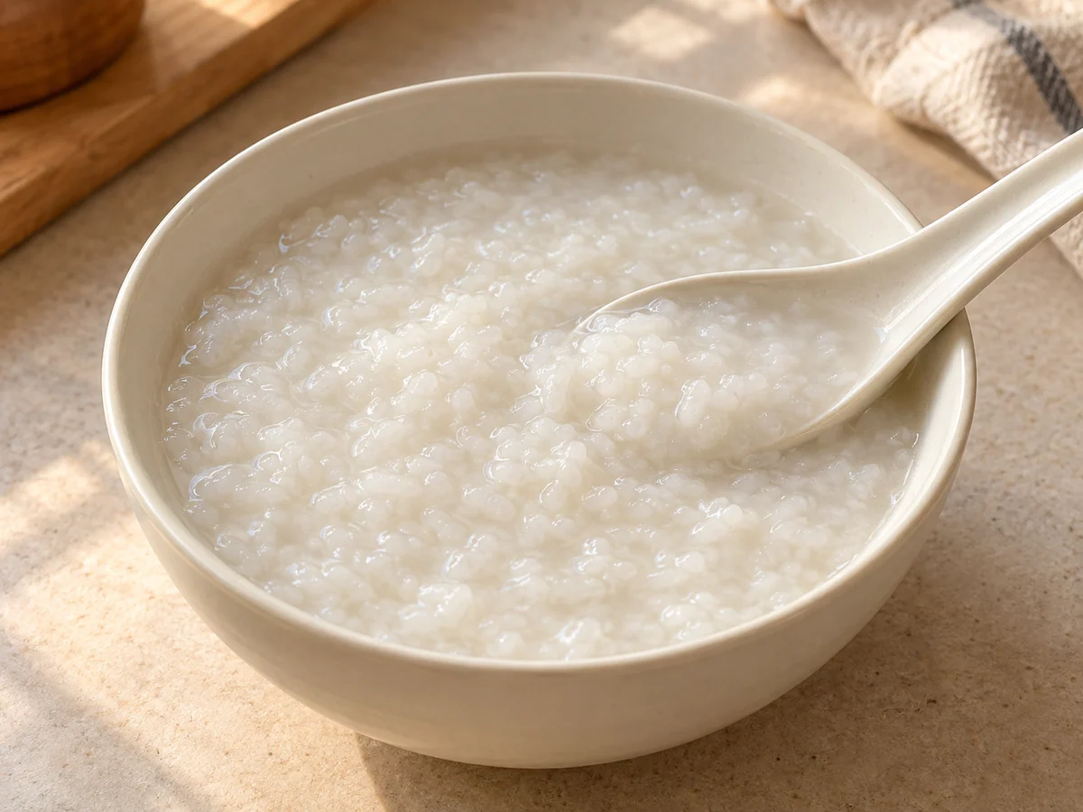 Plain rice congee