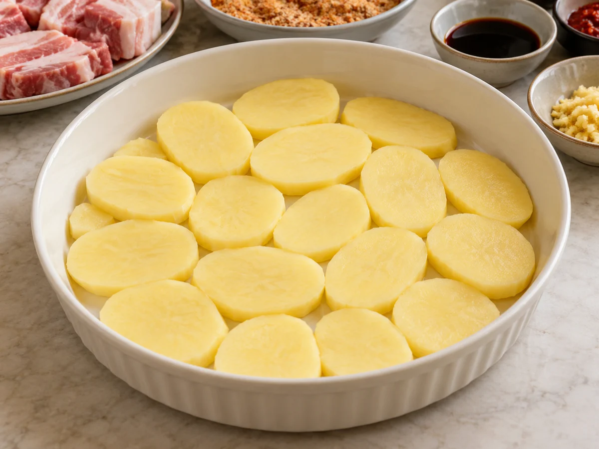 Prepare the potato base