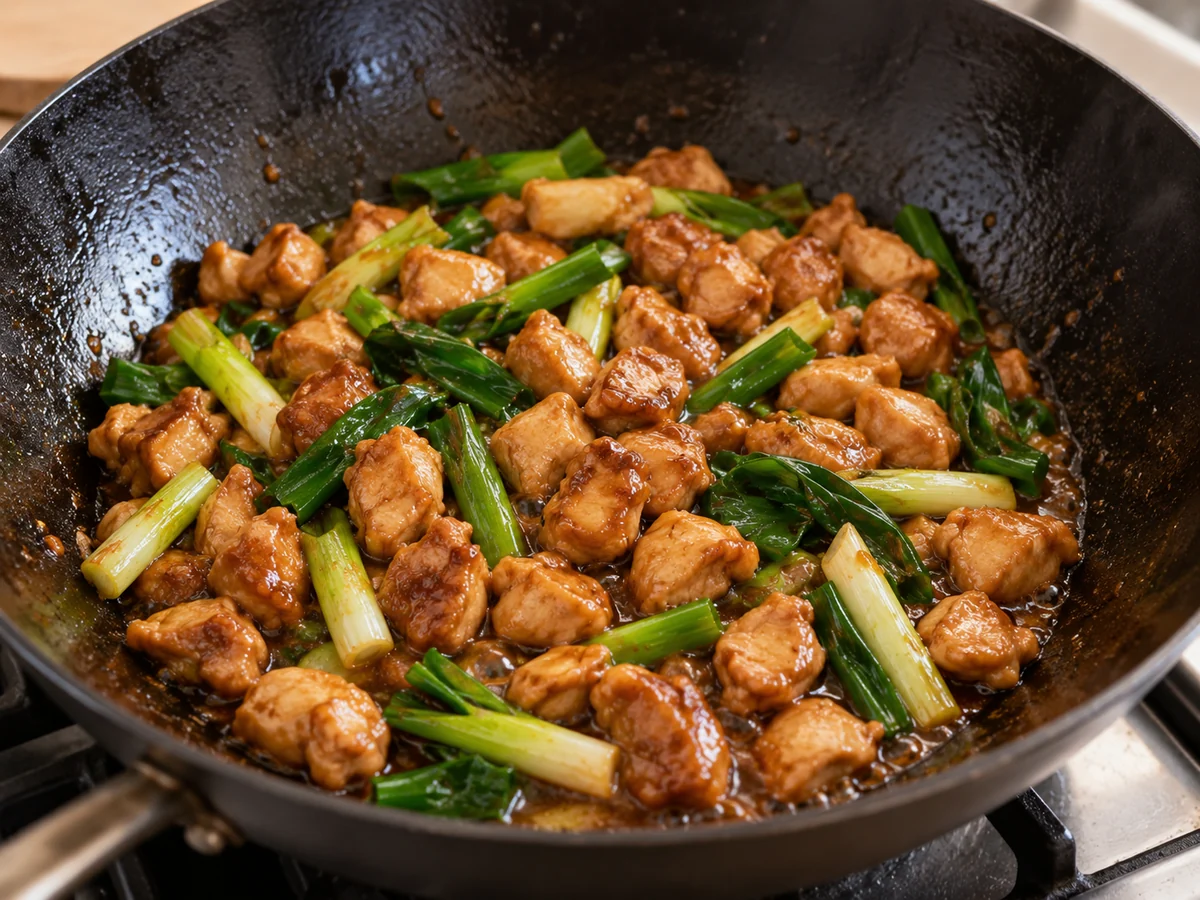 Add leek and sauce