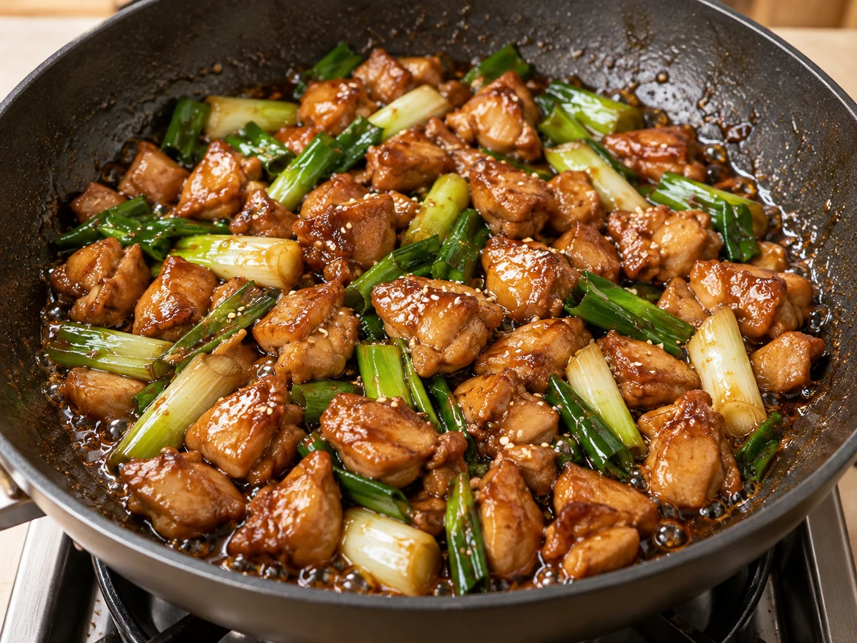 Scallion-braised chicken legs