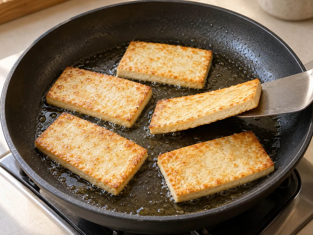 Pan-fry the tofu