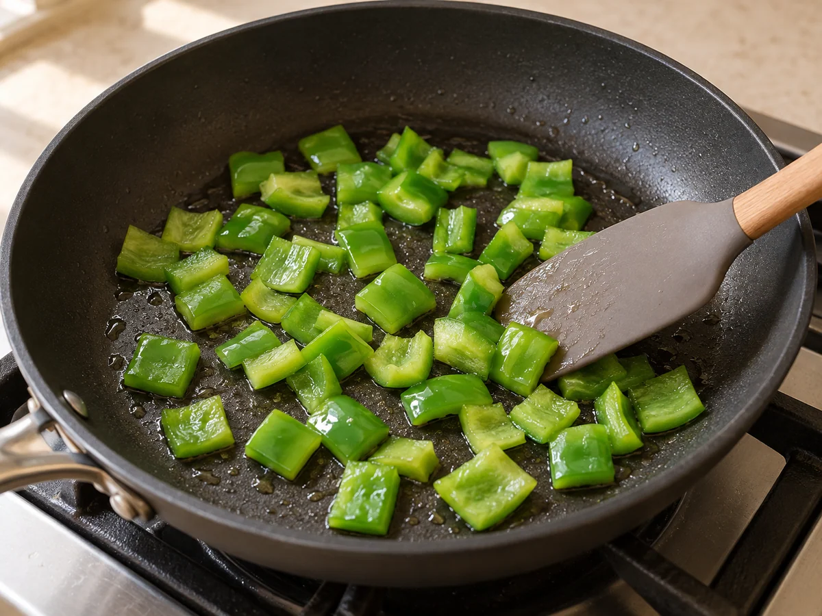 Cook the pepper