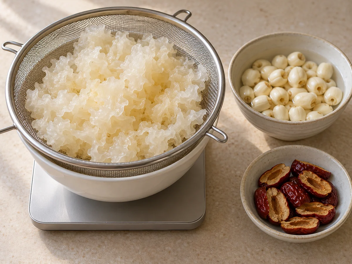 Soak, trim and weigh