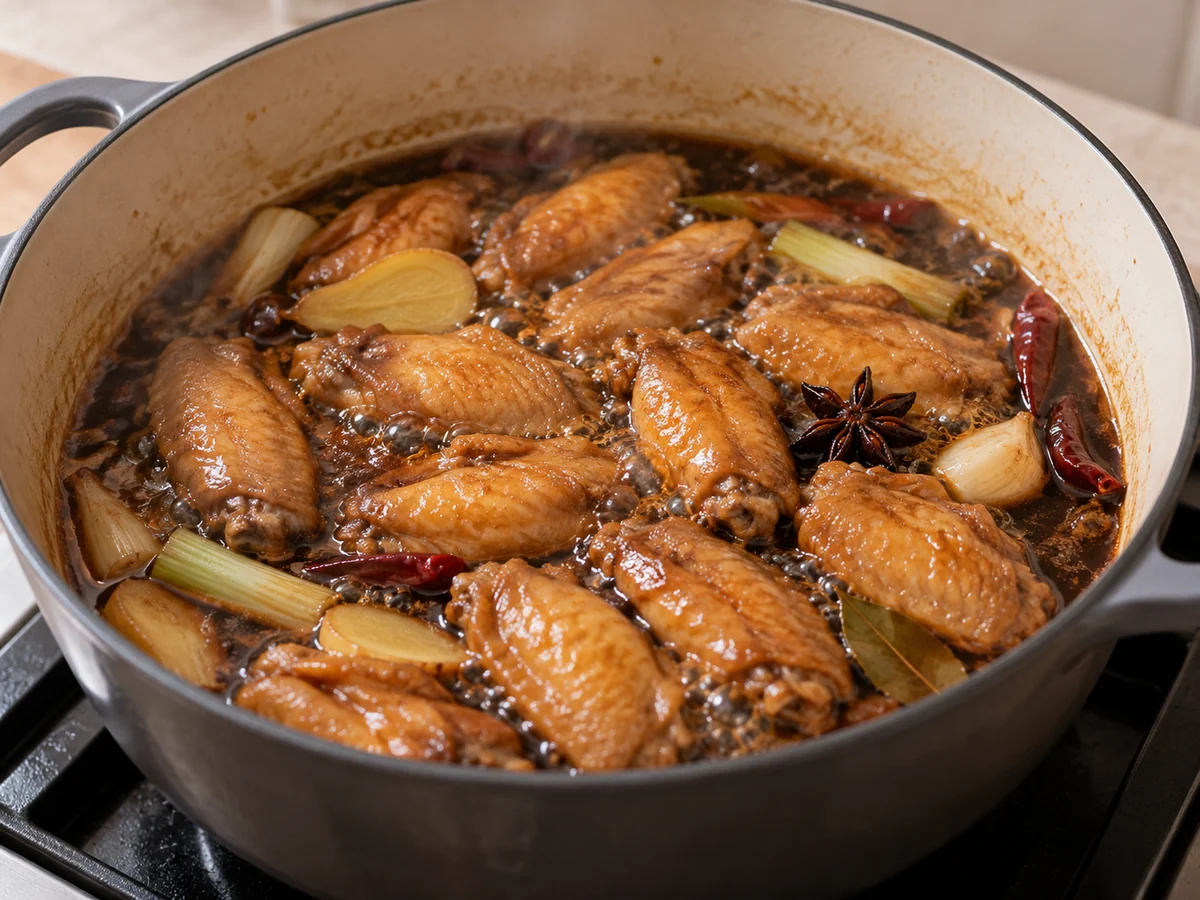 Braise and check the center