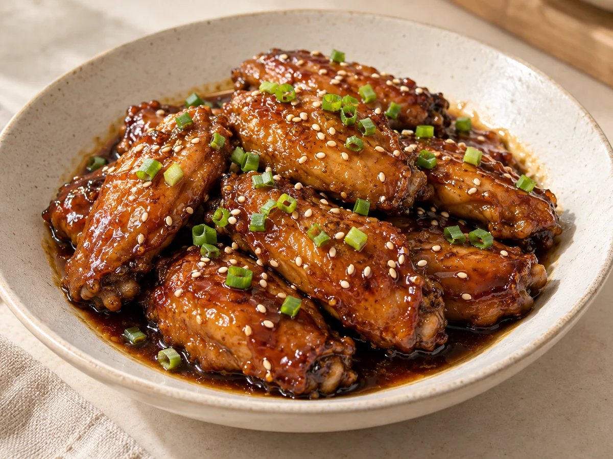 Soy-braised chicken wings