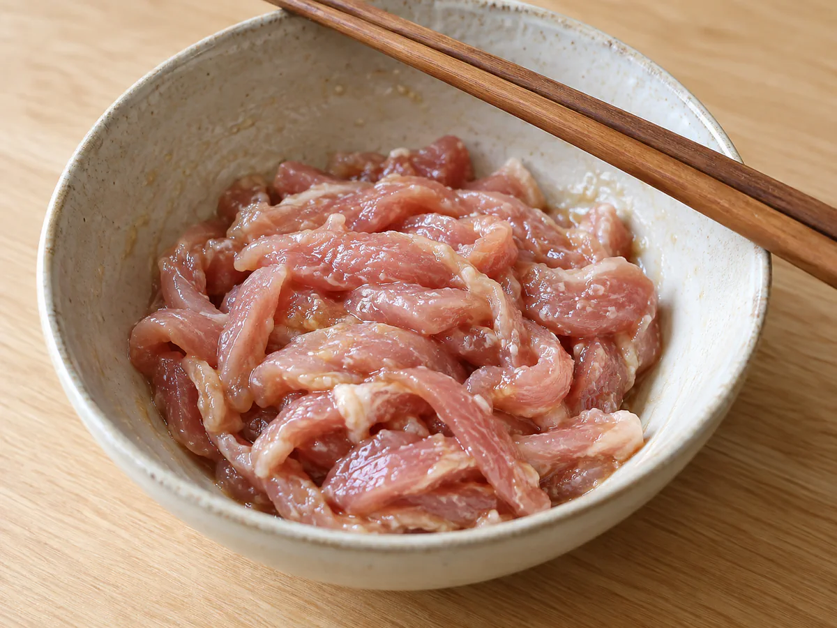 Coat the pork