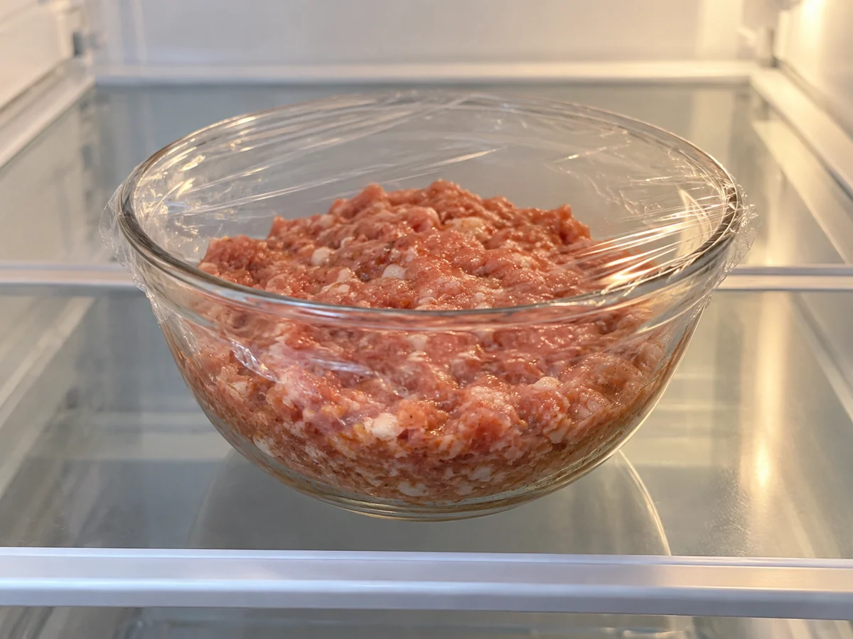 Season pork and refrigerate