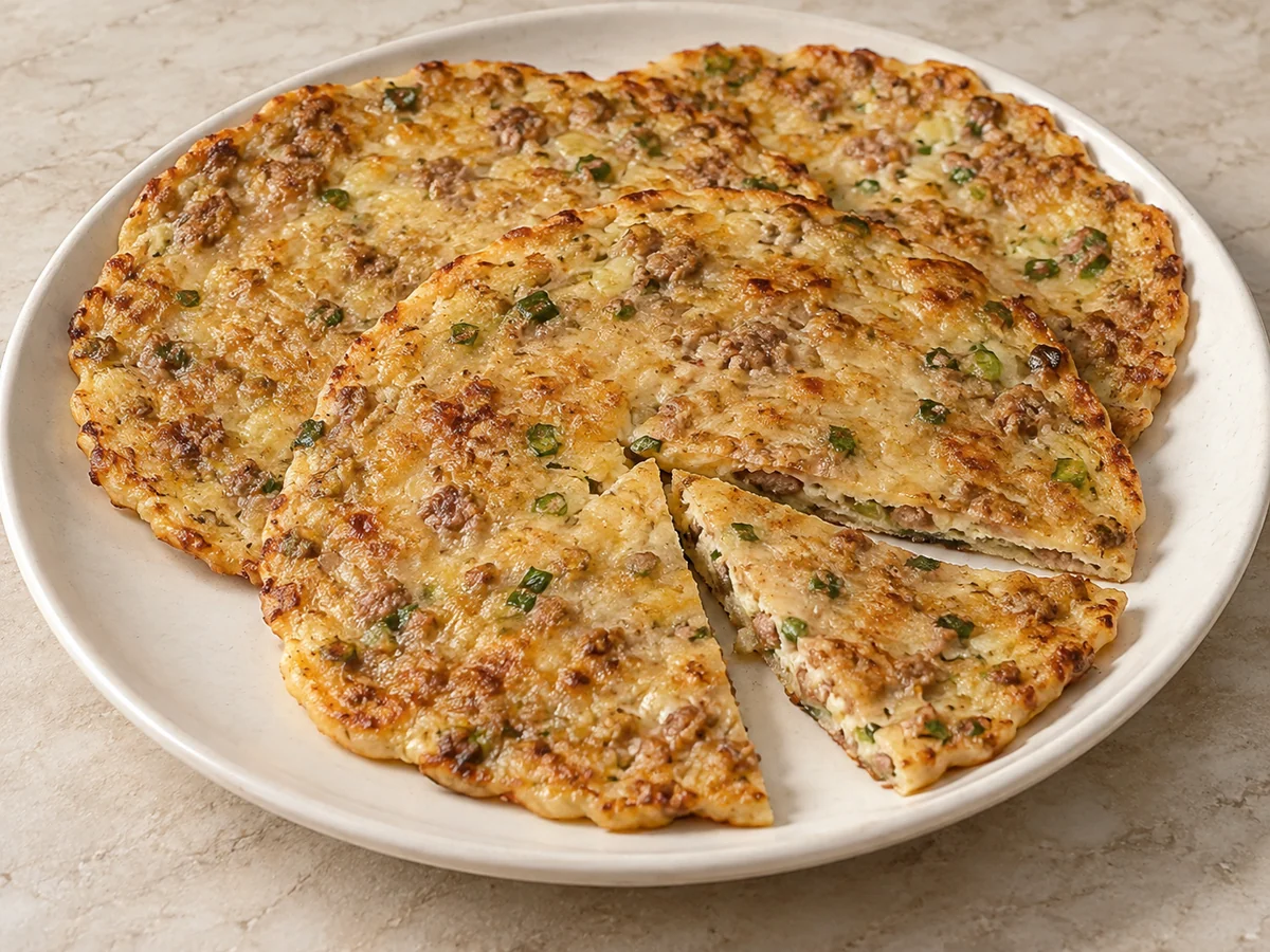 Chinese savory pork pancakes