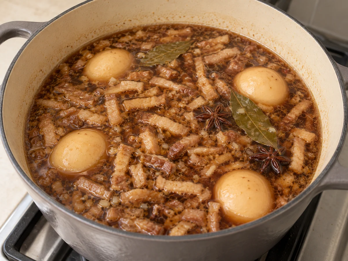 Add sugar and braising liquid