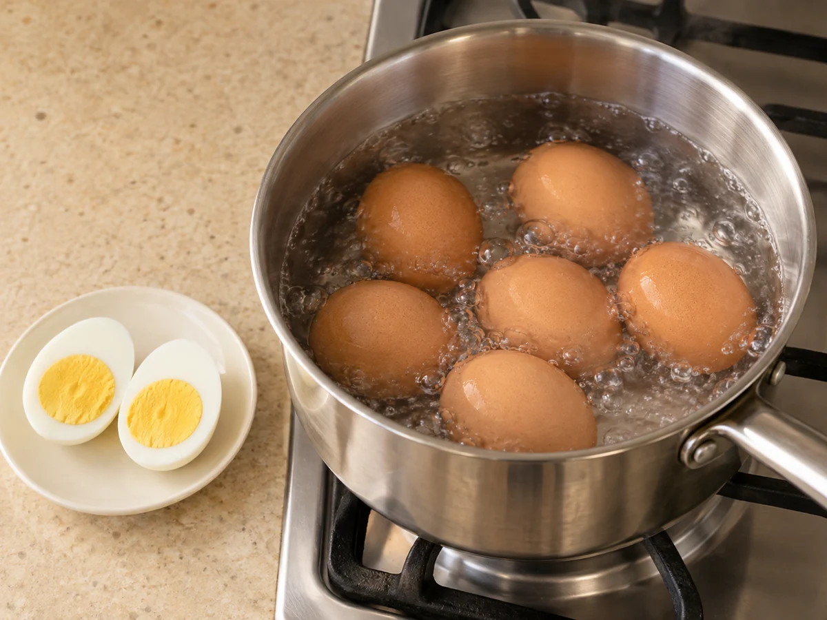 Boil the eggs