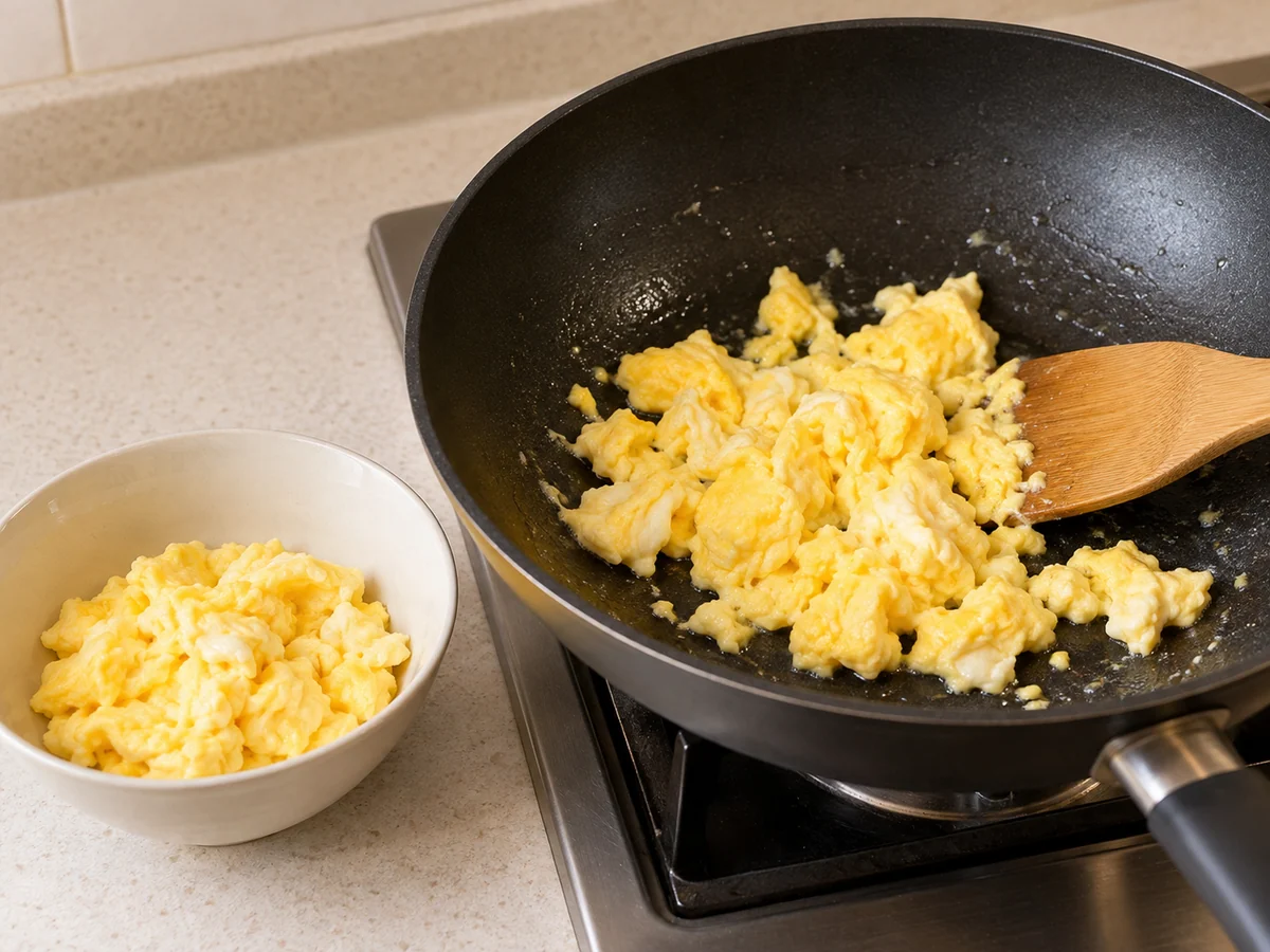 Cook the egg