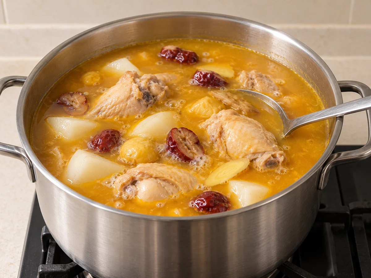 Add pumpkin puree and dates