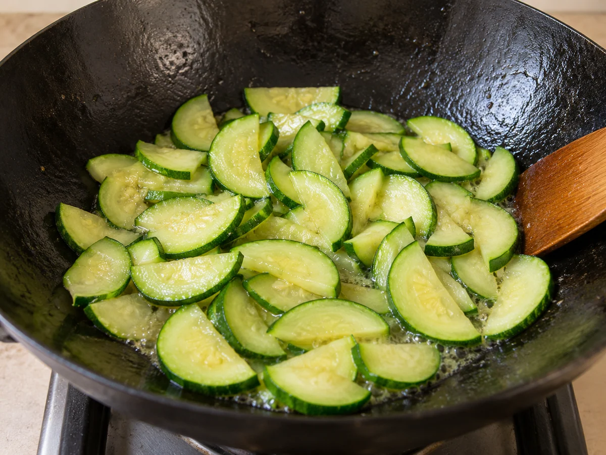 Soften the vegetables
